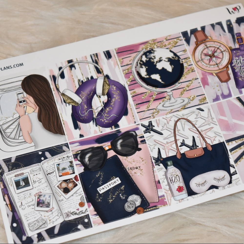 “Jetsetter” Planner Sticker Kit